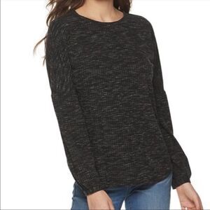Juicy Couture Bell Sleeve Top Black White Combo